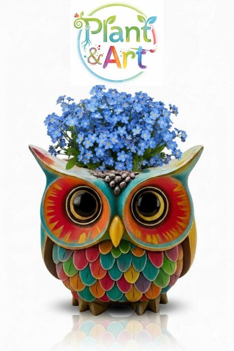 Zestaw do malowania dla dzieci doniczka sowa i sadzenia kwiatek