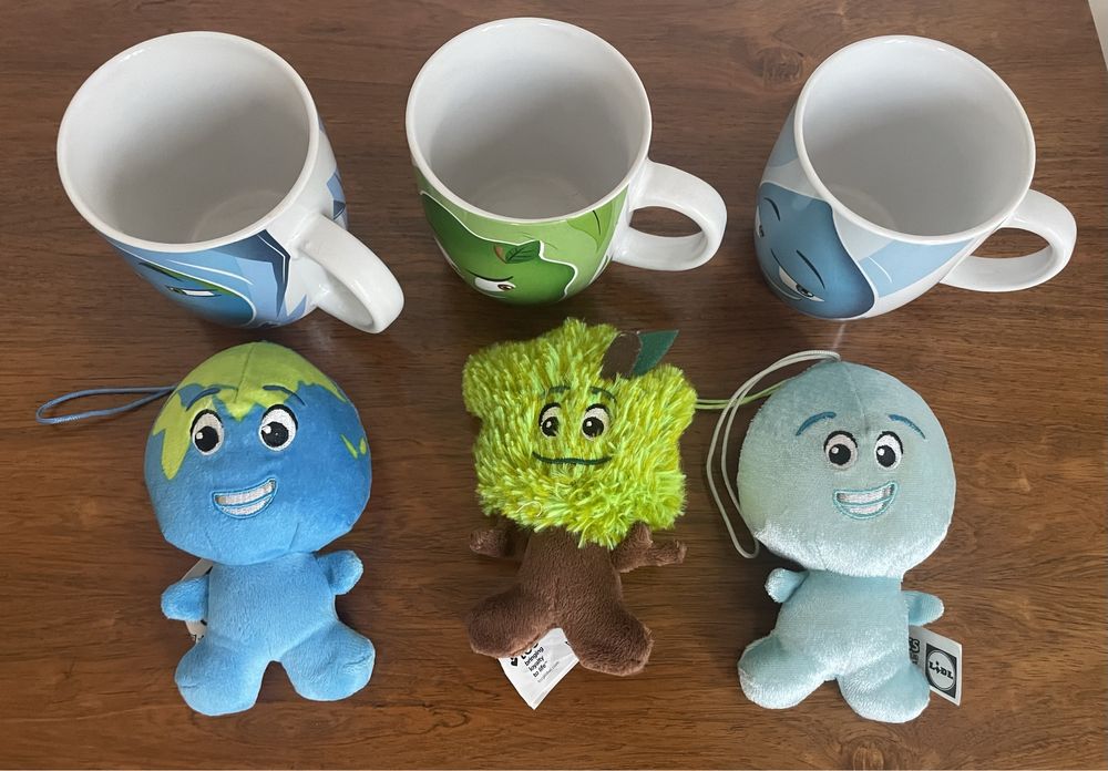 Caneca Lidl “Guardiões da Terra” Água, com peluche