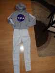 Leginsy dżinsowe bluza nasa