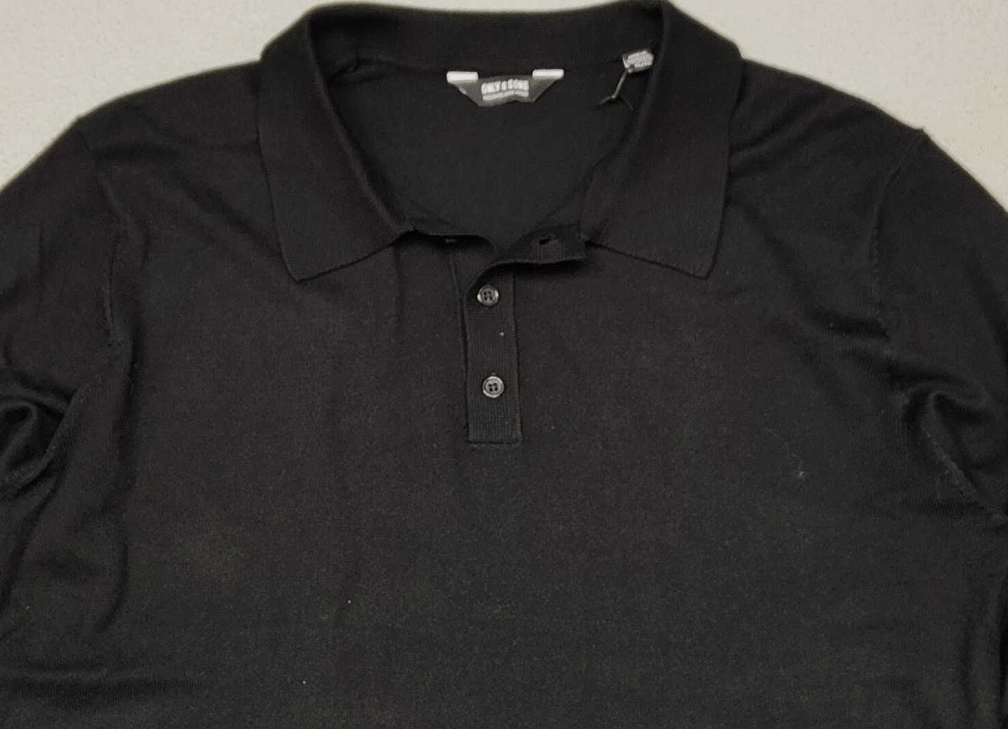 R) ONLY & SONS lekki męski sweter z kołnierzykiem.Roz.XL