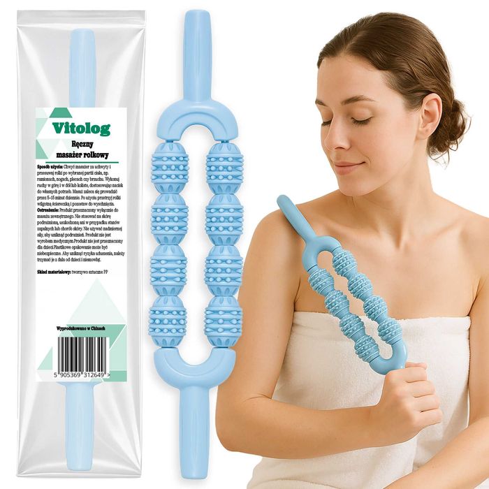 Roller Wałek Masażu Pleców Karku Ramion Masażer Brzucha Nóg Cellulit