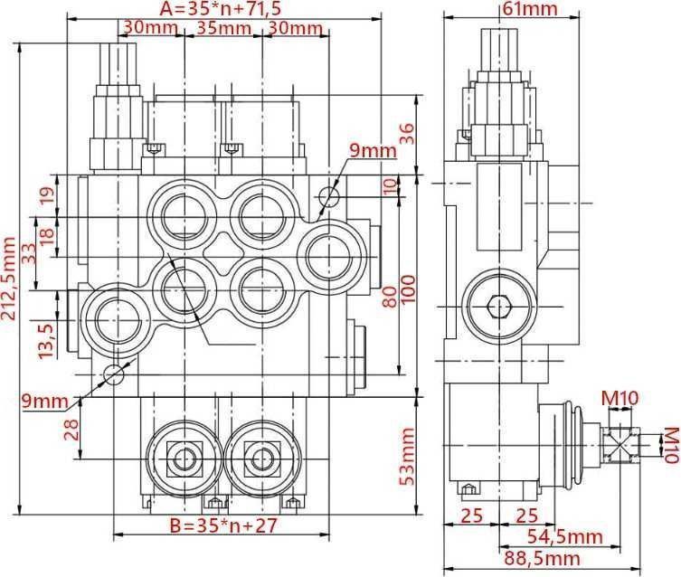 Rozdzielacz Hydrauliczny 2 Sekcyjny 40L [1444]