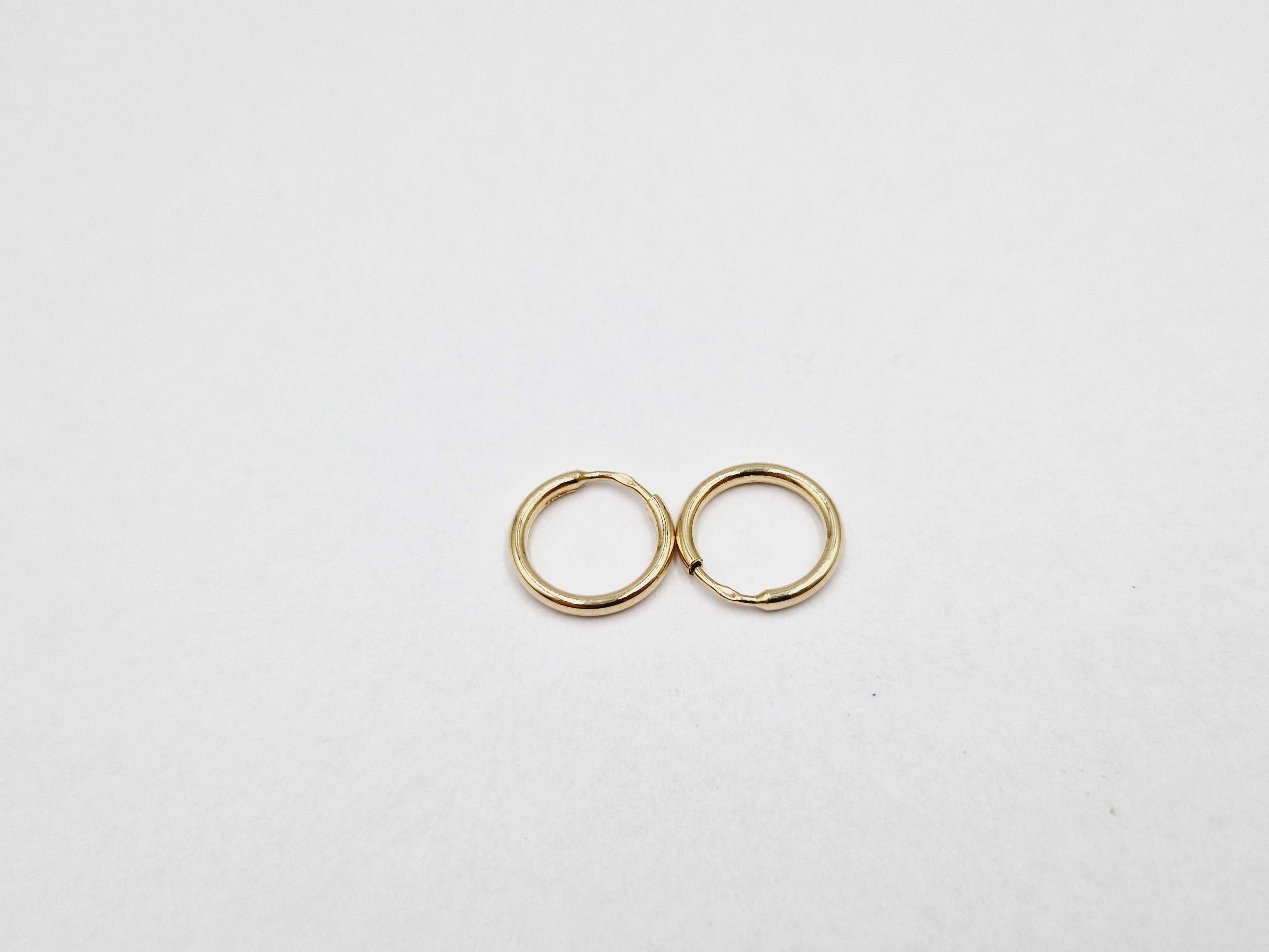 Złote kolczyki koła 0,98 g PR.585 14K ŚR. 1,2cm