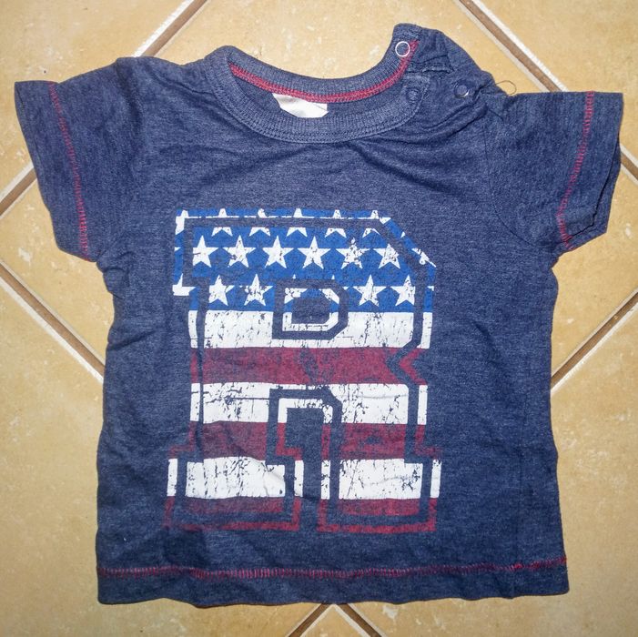 Granatowy t-shirt 9/12M  74/80cm