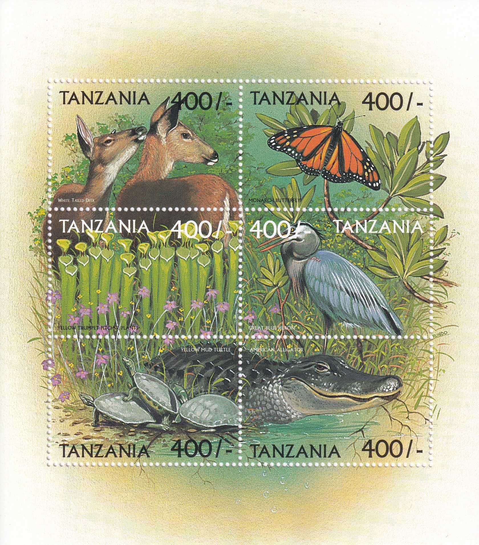 Tanzania 1999 cena 9,30 zł kat.8€ - fauna