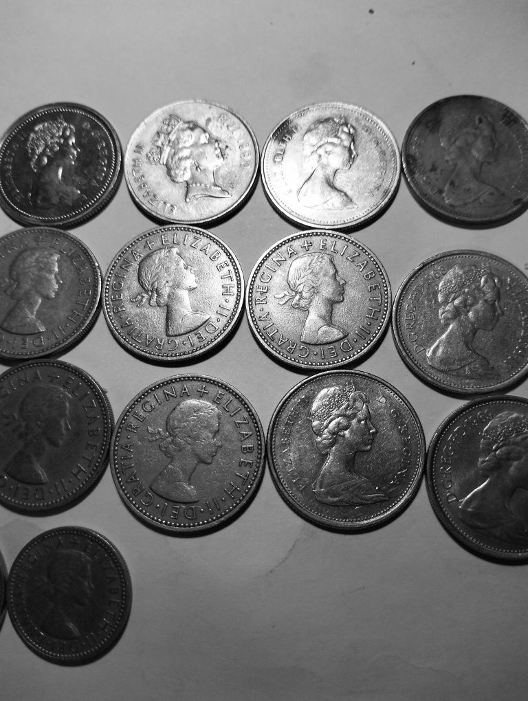 Kolekcja monet angielskich