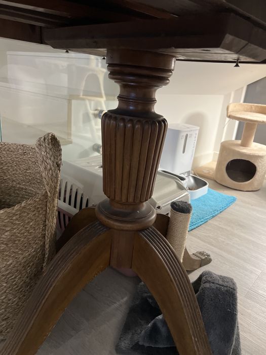 Mesa Redonda  de madeira  Diamenteo  1m