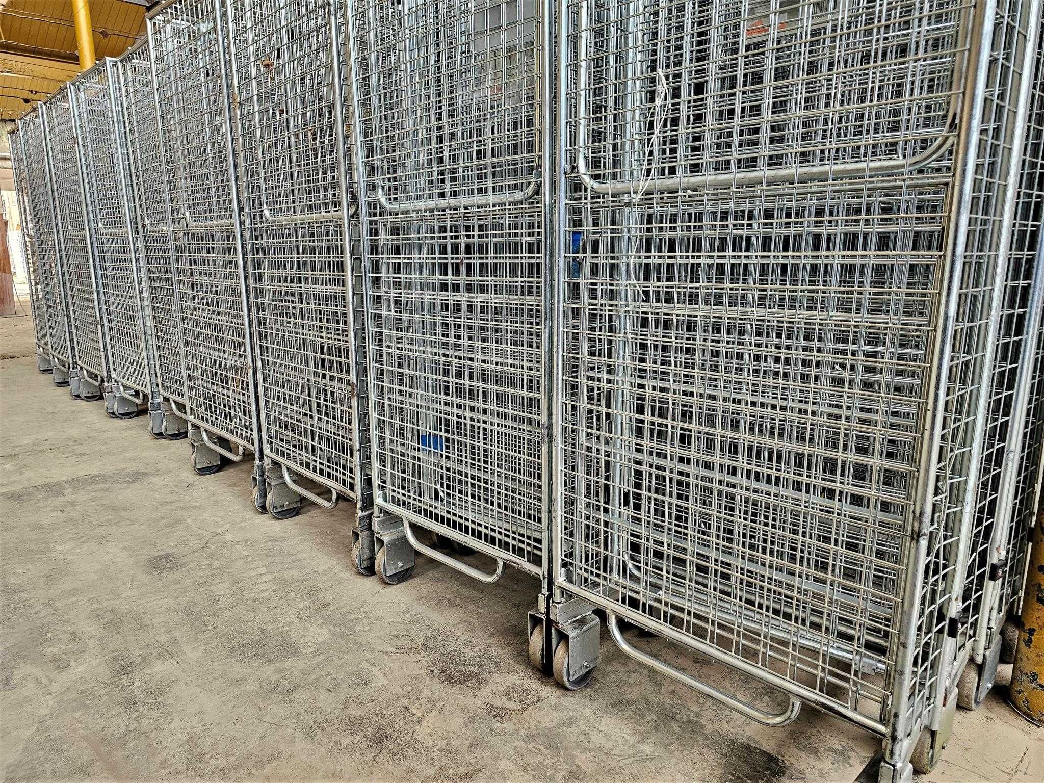 Wózek Magazynowy Transportowy Kurierski Kosz Siatkowy Rollkontener Box