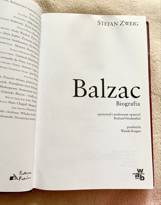 Balzac biografia Stefan Zweig