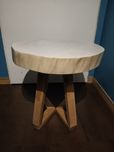 Stolik design plaster drewna jesion bielony drewniana podstaws