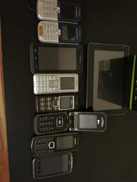 Stare telefony, tablet niektóre działające