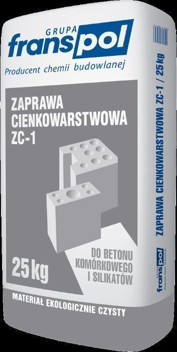 Zaprawa cienkowarstwowa M10 biała franspol 25kg