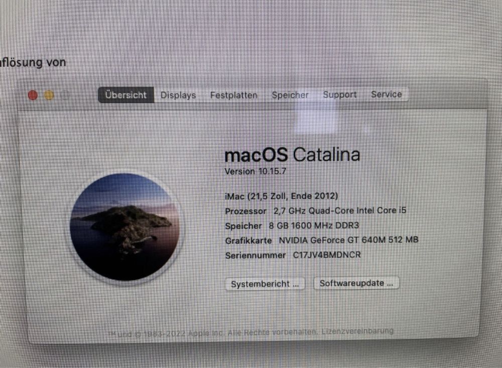 Komputer Apple iMac 2012 21.5 cala 1TB