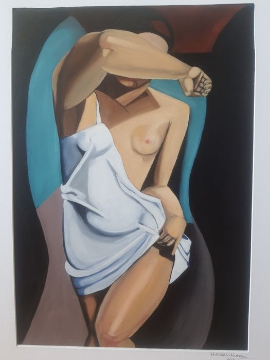 Pintura a óleo  não emoldurada