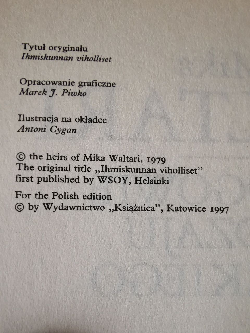Wrogowie rodzaju ludzkiego, Mika Waltari