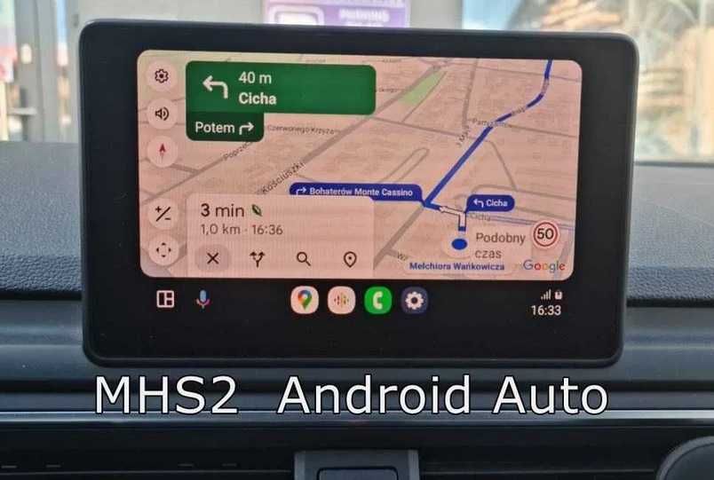 MHS2 Audi CarPlay Android Auto A3 A4 A5 A6 A8 Q3 Q5 Q7 Mapy Europy