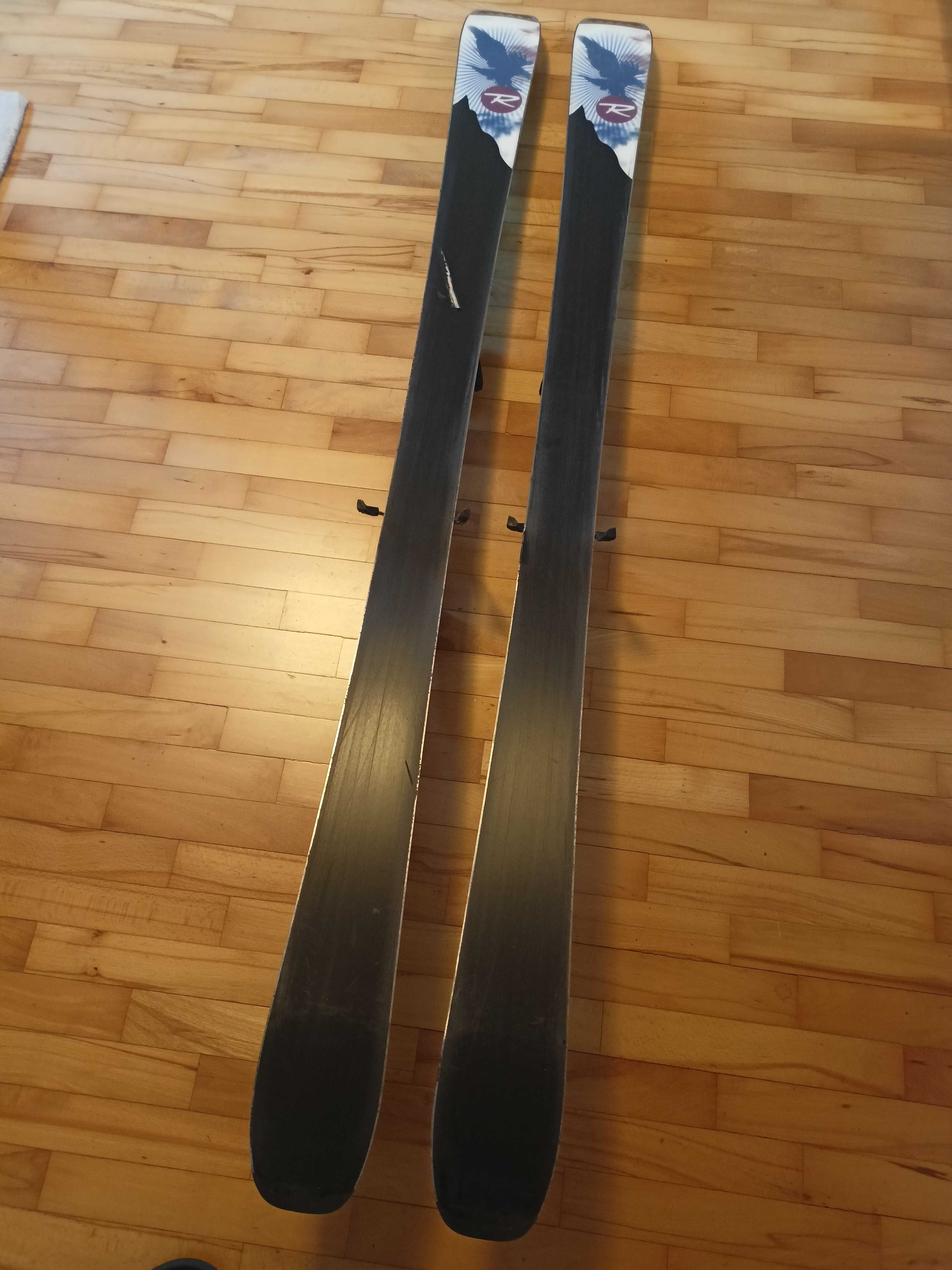 Narty Rossignol Bandit długość 170 szerokość 80 cm wiąz Salomon ubyt