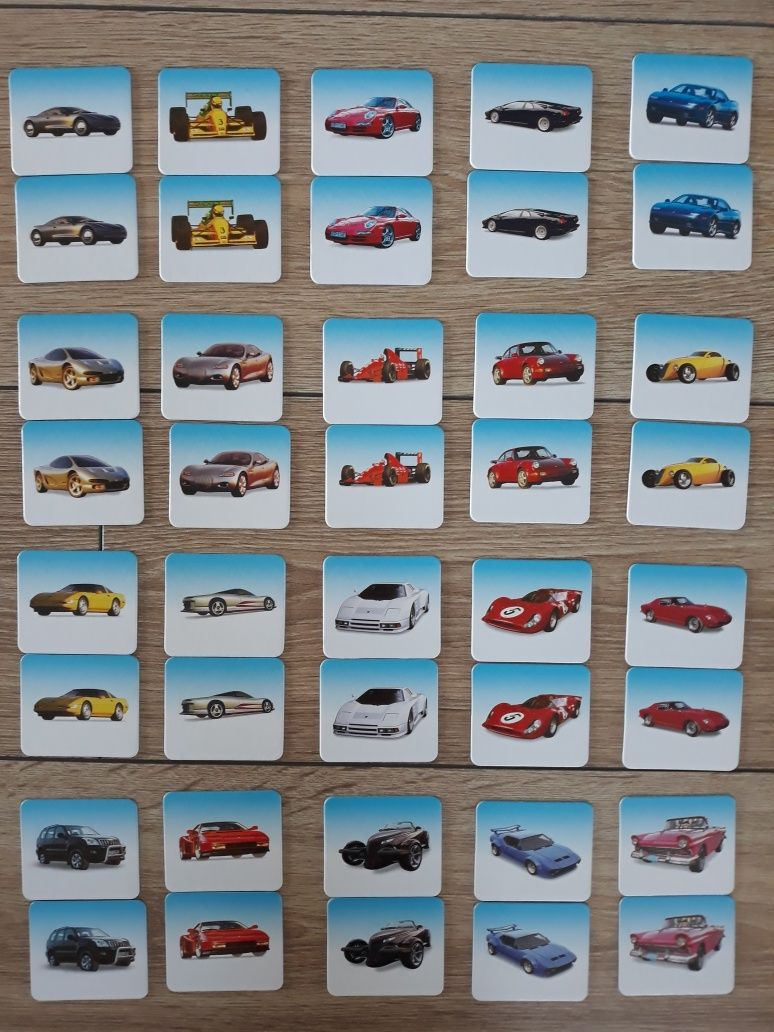 Aleksander  zestaw gier 4w1 auta, domino, puzzle, memory, Piotruś