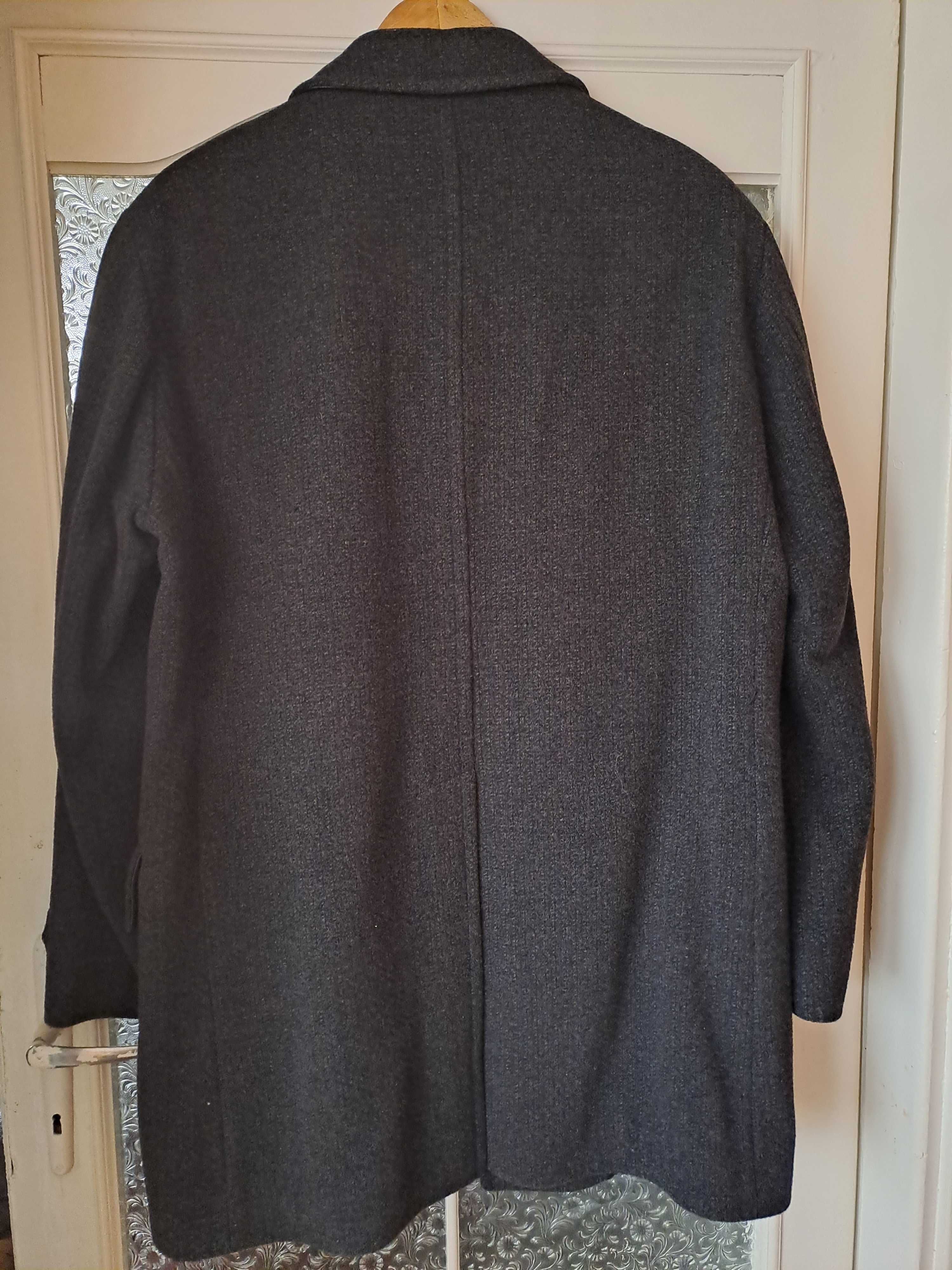 Męski elegancki płaszcz grafit firmy Coratex rozmiar XL klasyczny krój