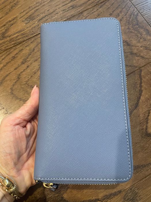 Portfel Tory Burch niebieski - duży