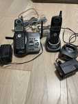 Telefon Panasonic bezprzewodowy z dwoma sluchawkami i sekretarka