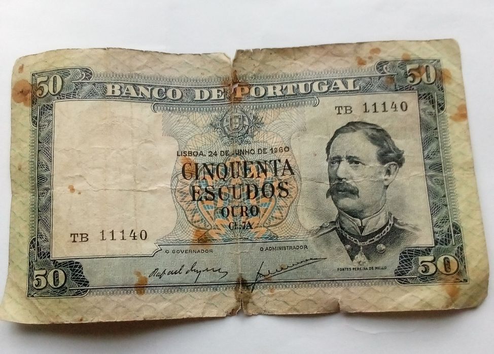 Nota 50 Escudos Portugal 1960