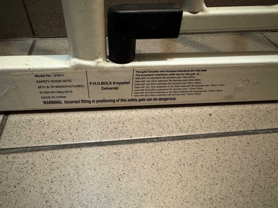 Barierka zabezpieczająca bramka ochronna na schody drzwi 75-140cm
