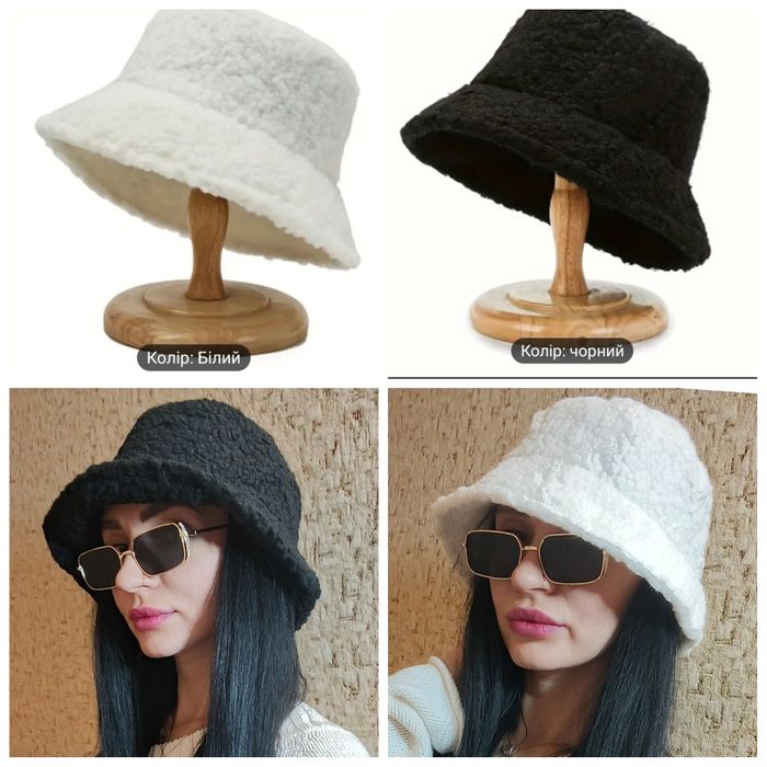 Панамка зимова, Тедді, шапка, капелюх, шляпка зима