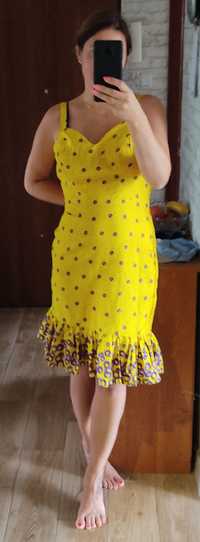 Żółta sukienka na lato r. L 40