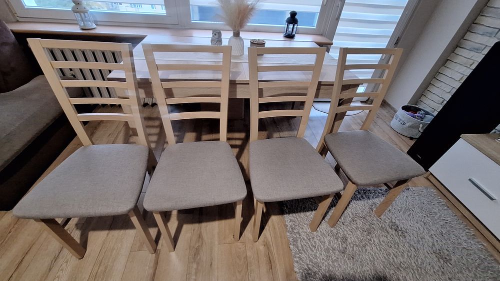 Zestaw stół dąb sonoma z 4 krzesłami