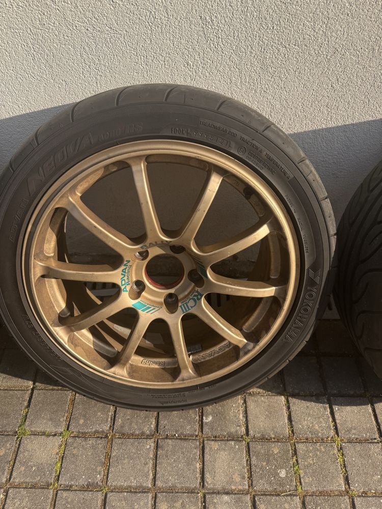 Jantes advan racing com pneus yokohama para honda S2000