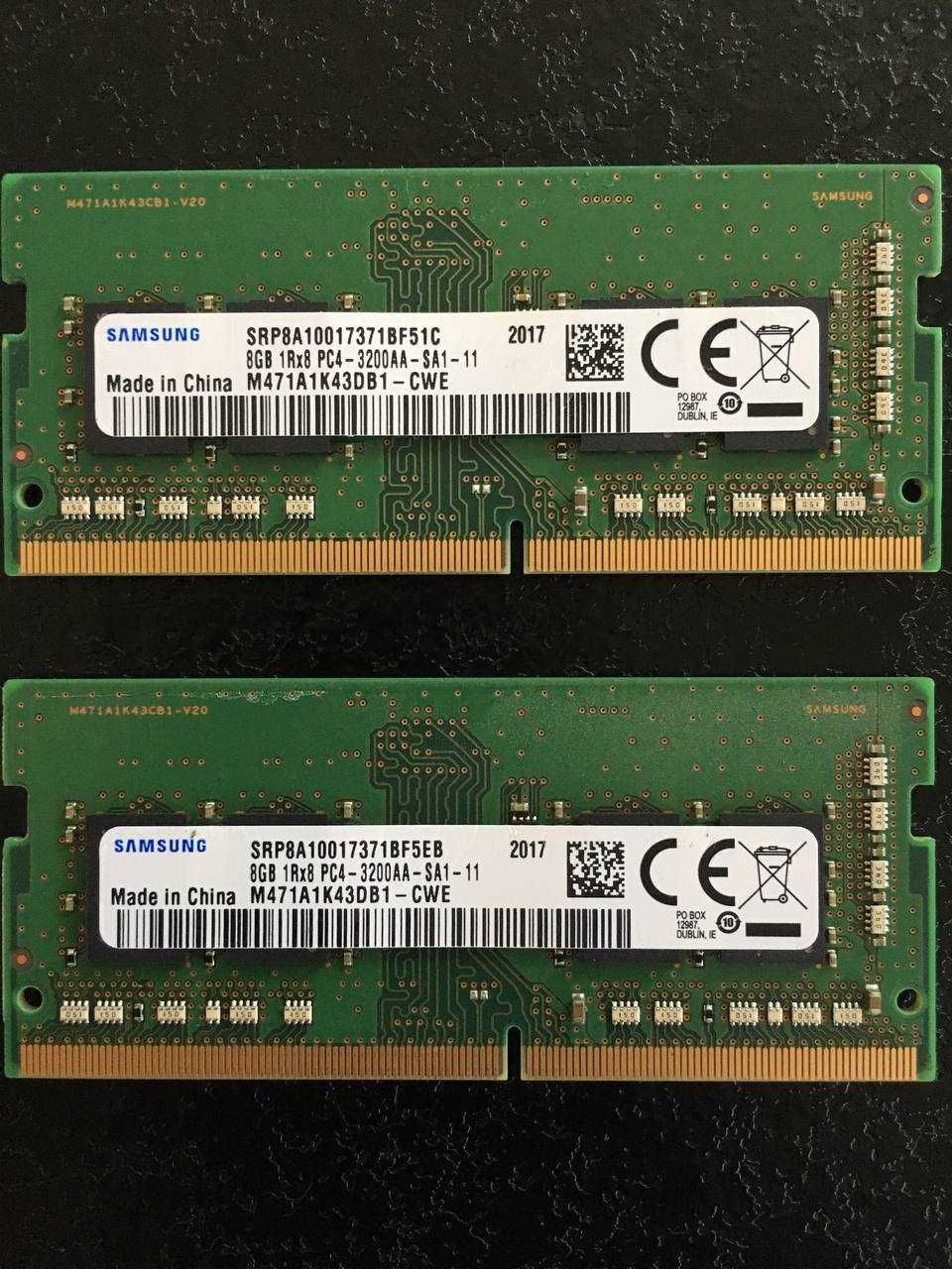 Оперативна пам'ять Samsung DDR4 3200 / 2x8 (16 GB) для ноутбука