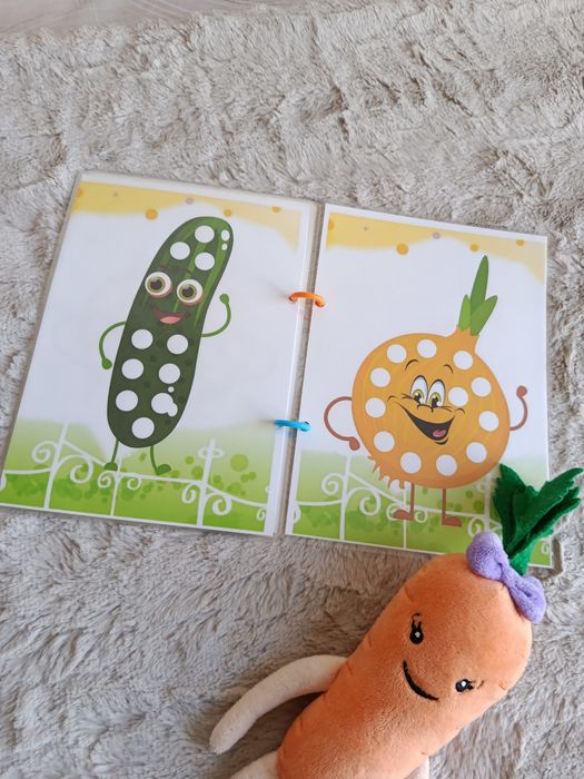 Веселі овочі/ ігри з пластиліном/ пластилінові заплатки