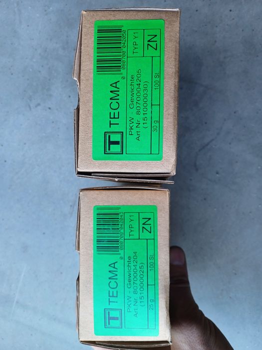 Odwazniki do felg stalowych fv 25gr 30gr
