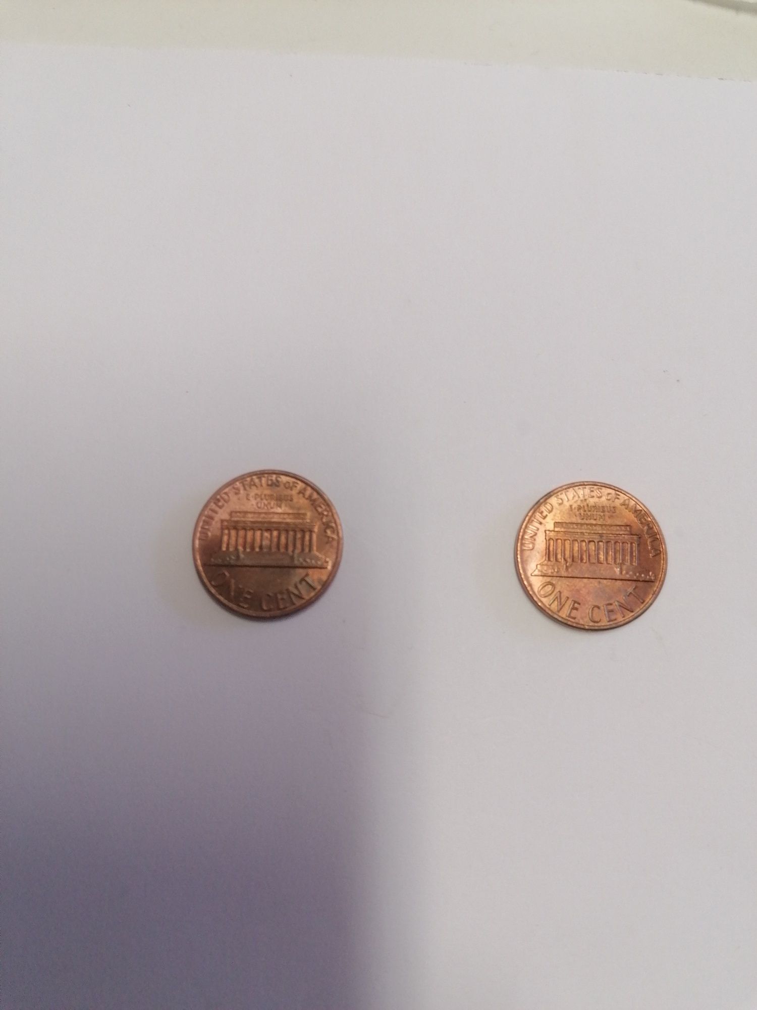 2 Moedas One Cent Lincoln USA 1979