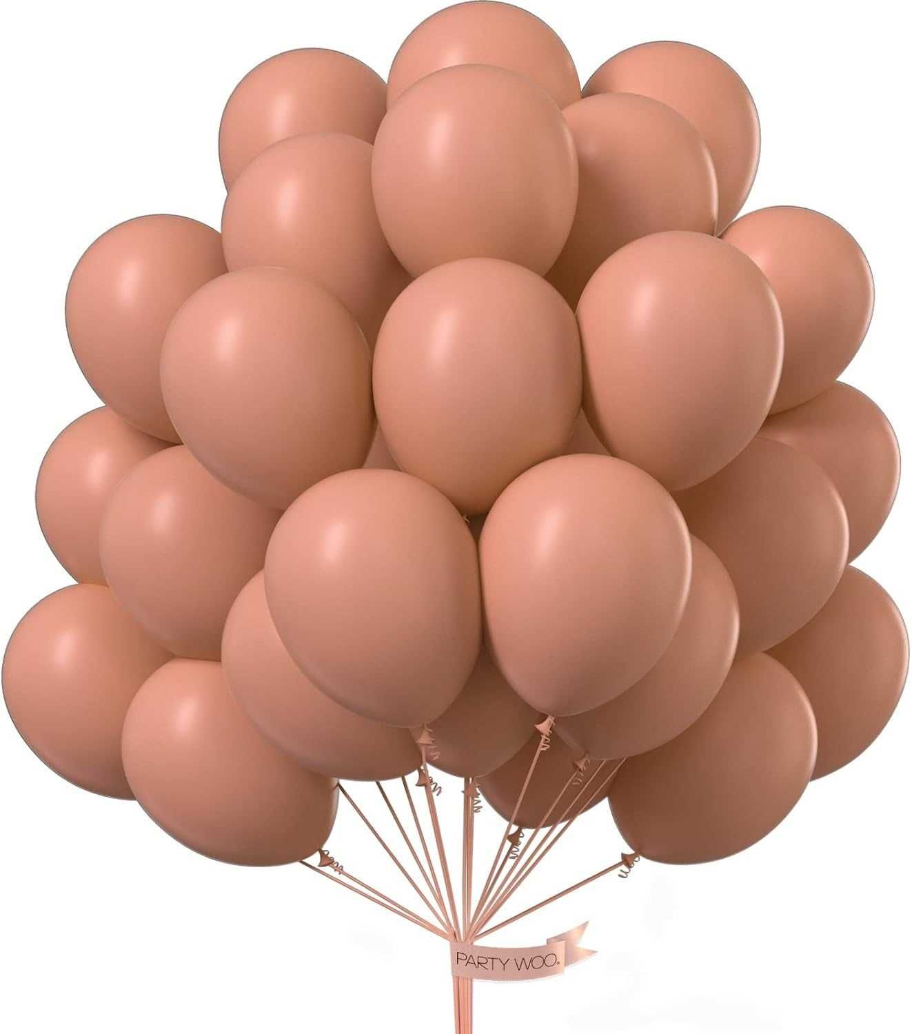 balony partywoo 50szt. 12 cali 30cm kolor brzoskwiniowy piaskowy