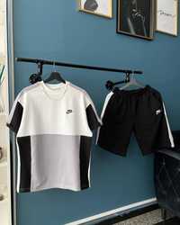 Стильна чоловіча футболка та шорти на літо Nike спортивний комплект
