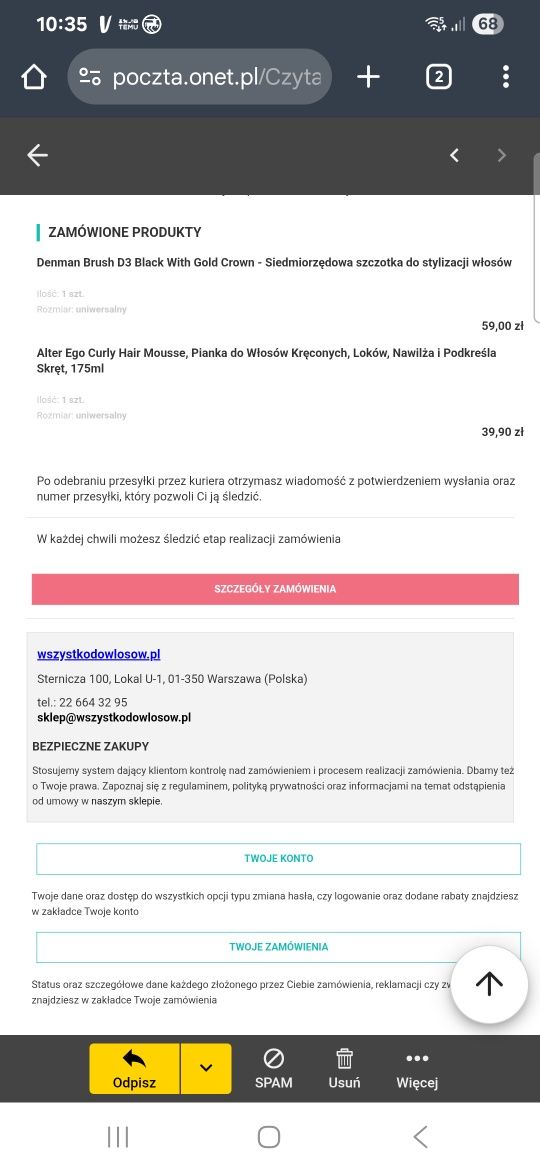 Denman szczotka 7 rzędowa