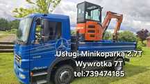 Usługi minikoparką, usługi wywrotką, prace ziemne, roboty ziemne.