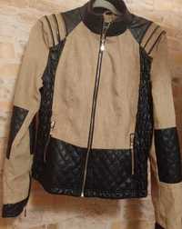 (42/XL) Skórzana, bogato zdobiona kurtka ramoneska z Londynu, NOWA
