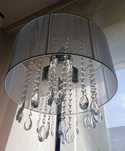 Lampa stojąca z abażurem diamentowe łezki Leroy Merlin