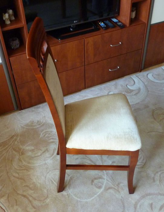Stół i 4 krzesła drewniane - buk-dąb