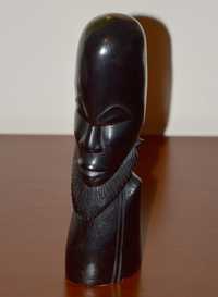 Estatueta de madeira em pau-preto - figura Africana