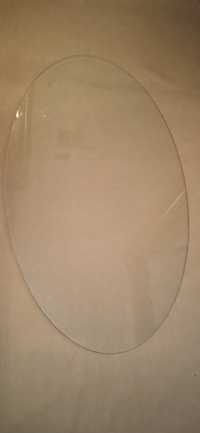 Mesa de vidro oval