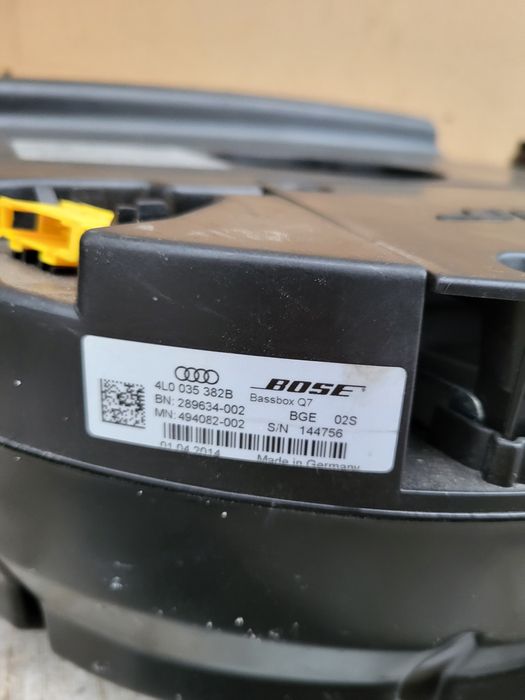AUDI Q7 4L Głośniki Subwoofer Wzmacniacz BOSE Zestaw 4L0.035.382.A