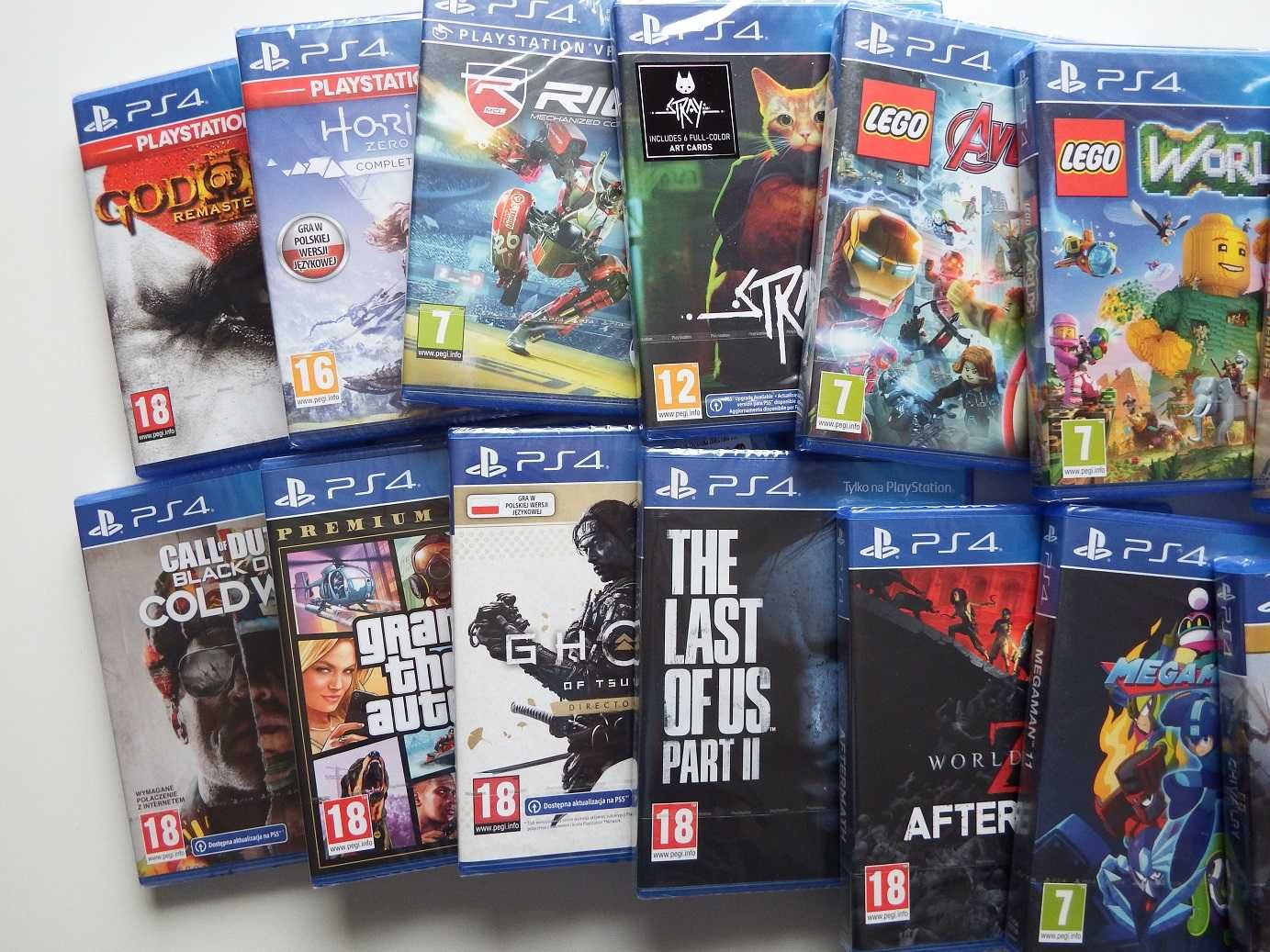 GRY PS4 PS5 God Of War LEGO Stray GTA5 Ghost Of Tsushima Rabbids