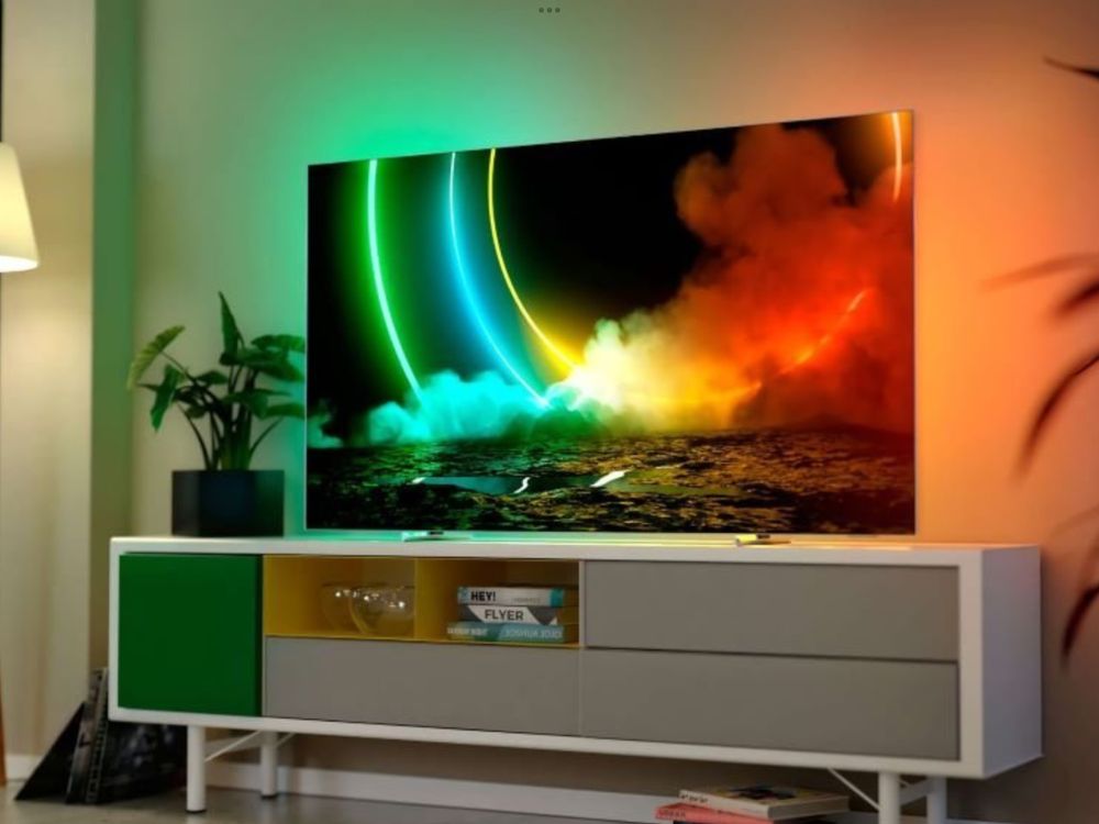 OLED 65ʼʼ120 Гц PHILIPS POS 873/12,Android Ambiligtn 4K  СМАРТ