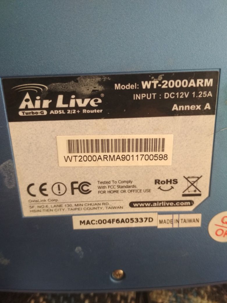 Router airlive WT-2000ARM annex a