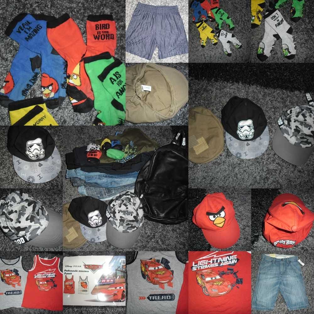 h&m zestaw firmowych wioseno letnich ciuchów dla chłopca 128 na7-8 lat