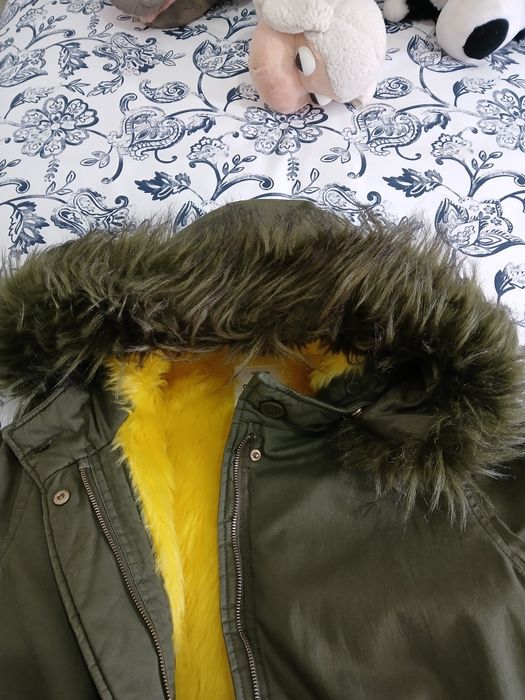 Casaco verde tropa/ pêlo Zara